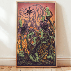 Cascades Amphitheater June 6 2025 Alien Poster – Psychedelic Concert Canvas Print, Ridgefield WA Merch Booth Exclusive