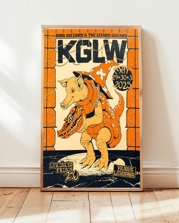 King Gizzard and the Lizard Wizard 3-Night Residency Poster / Canvas – Lukiskes Prison, Vilnius Lithuania (May 29–31, 2025)