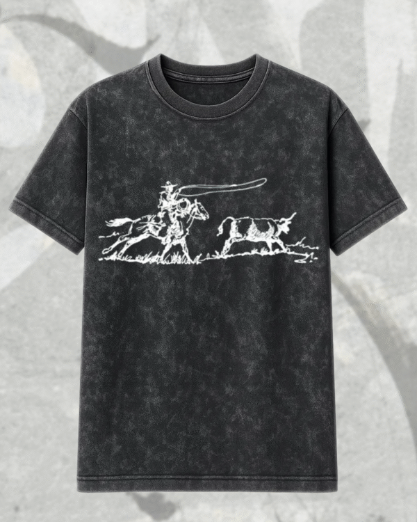 Cowboy Roping Western Acid Wash Shirt – Vintage Rodeo Graphic T-Shirt & Hoodie | Country Girl Comfort Fit - Image 3