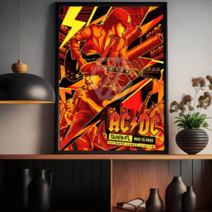 AC/DC PWR UP Tampa Florida 2025 Poster Canvas – Raymond James Stadium Concert May 16 – Home Decor Wall Art