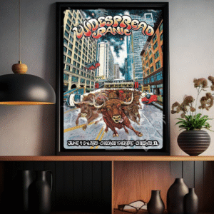 Widespread Panic Chicago 2025 Tour Poster Canvas – Chicago Theatre June 4–6 by Nathaniel Deas – Home Decor Wall Art