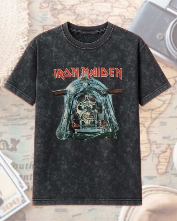 Iron Maiden Aces High 2003 World Tour – Acid Wash T-Shirt & Hoodie (Vintage-Inspired) - Image 2