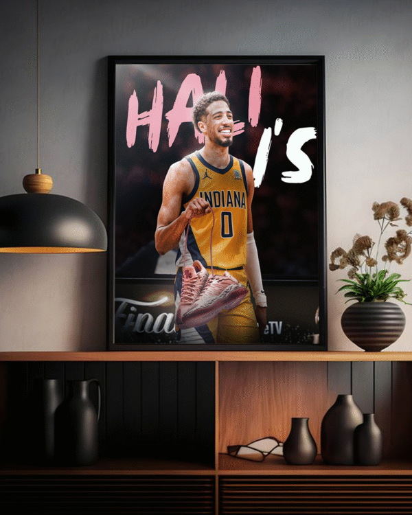 Tyrese Haliburton at Oklahoma City – Hali 1 Sneaker Reveal June 2025 Canvas Poster Print