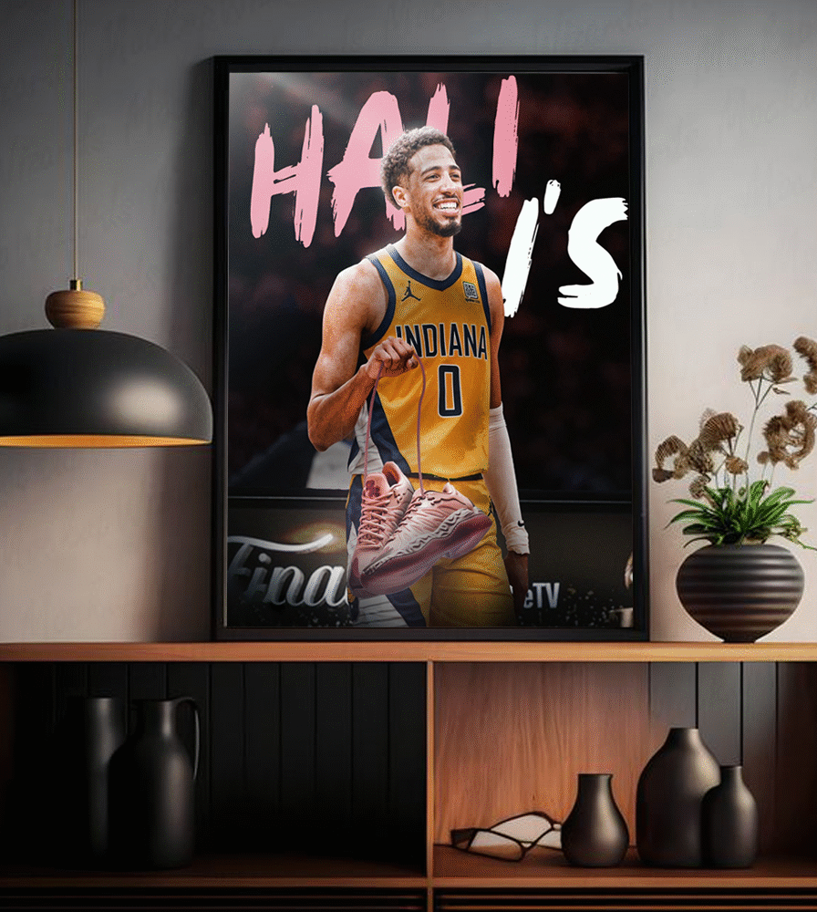 Tyrese Haliburton at Oklahoma City – Hali 1 Sneaker Reveal June 2025 Canvas Poster Print