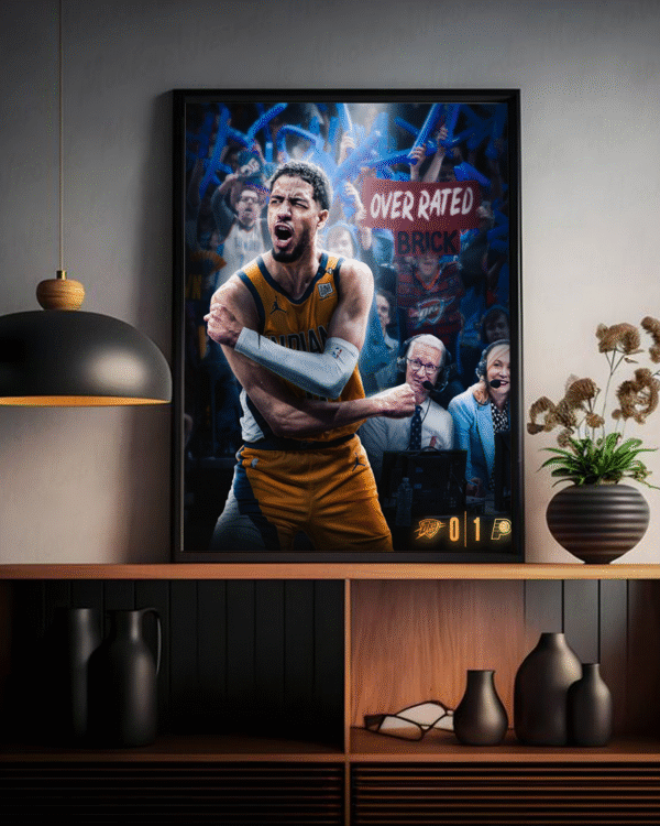 Tyrese Haliburton at Oklahoma City – Game 1 NBA Finals 2025 Canvas Poster Print