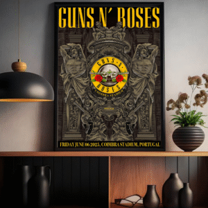 Guns N' Roses Coimbra Stadium Concert Poster – June 6, 2025 Portugal Tour Canvas Print