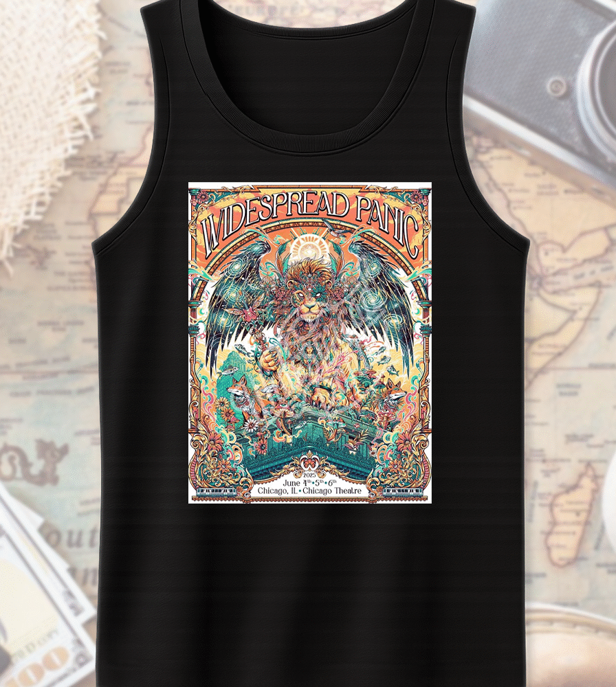 Widespread Panic Chicago 2025 Shirt or Hoodie – Tour Poster by Juan Ma Orozco, June 4–6 at Chicago Theatre
