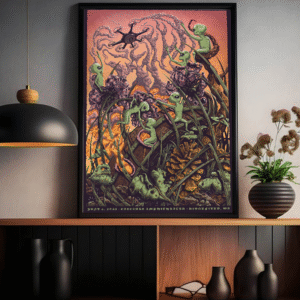 Cascades Amphitheater June 6 2025 Alien Poster – Psychedelic Concert Canvas Print, Ridgefield WA Merch Booth Exclusive