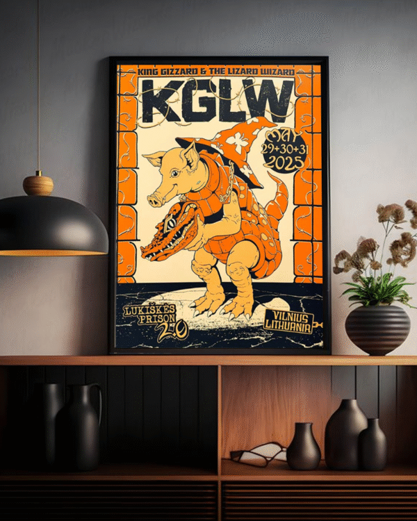 King Gizzard and the Lizard Wizard 3-Night Residency Poster / Canvas – Lukiskes Prison, Vilnius Lithuania (May 29–31, 2025) - Image 2