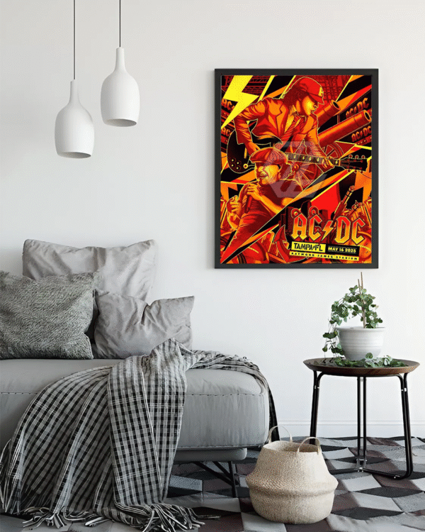 AC/DC PWR UP Tampa Florida 2025 Poster Canvas – Raymond James Stadium Concert May 16 – Home Decor Wall Art - Image 3
