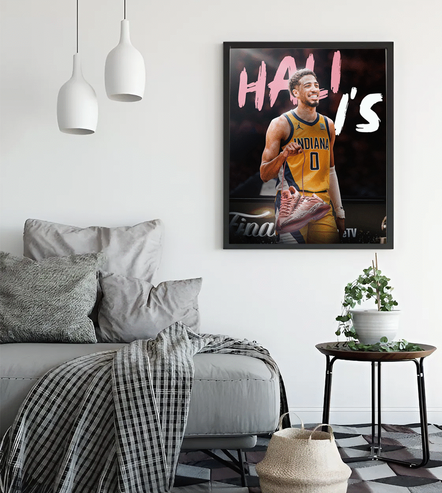 Tyrese Haliburton at Oklahoma City – Hali 1 Sneaker Reveal June 2025 Canvas Poster Print