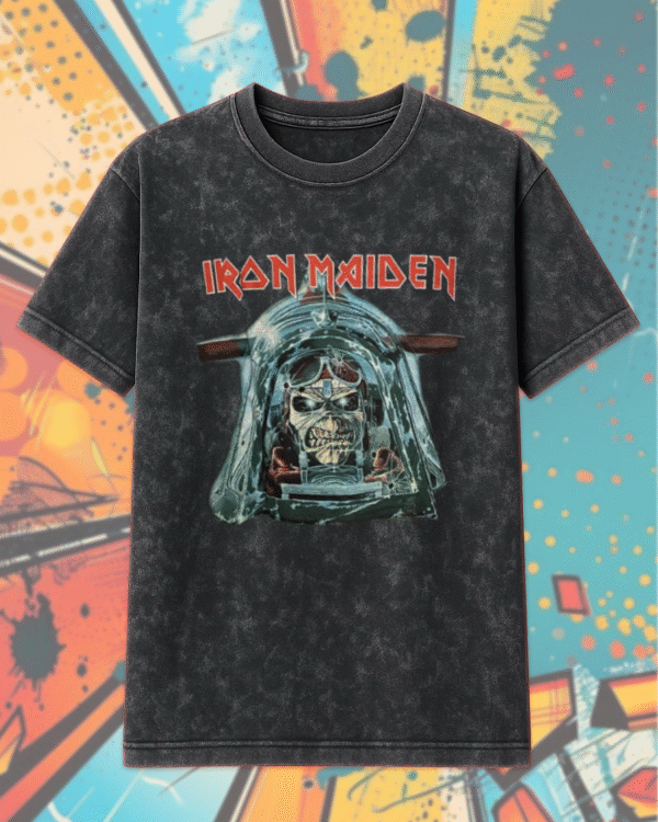 Iron Maiden Aces High 2003 World Tour – Acid Wash T-Shirt & Hoodie (Vintage-Inspired)