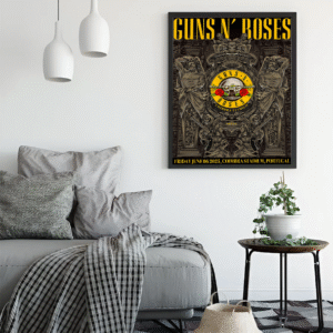 Guns N' Roses Coimbra Stadium Concert Poster – June 6, 2025 Portugal Tour Canvas Print