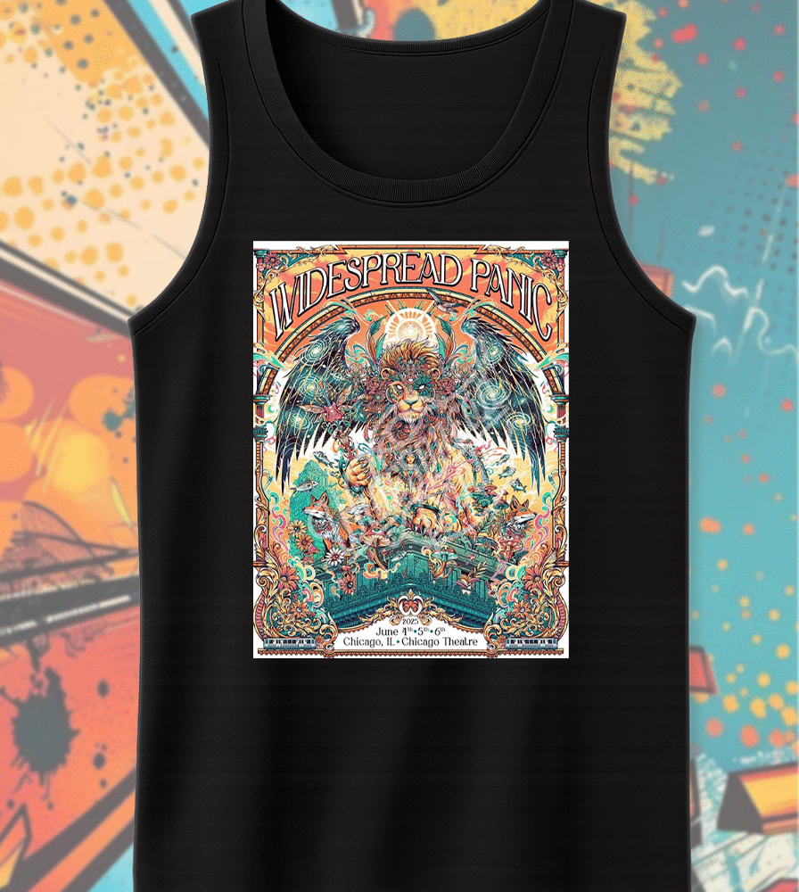 Widespread Panic Chicago 2025 Shirt or Hoodie – Tour Poster by Juan Ma Orozco, June 4–6 at Chicago Theatre