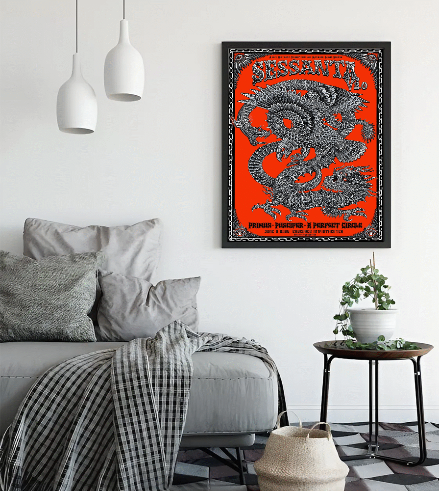 Sessanta V2.0 Maynard James Keenan 61st Birthday Poster – Emek Dragon Canvas Print, June 6 2025 Cascades Amphitheater Decor