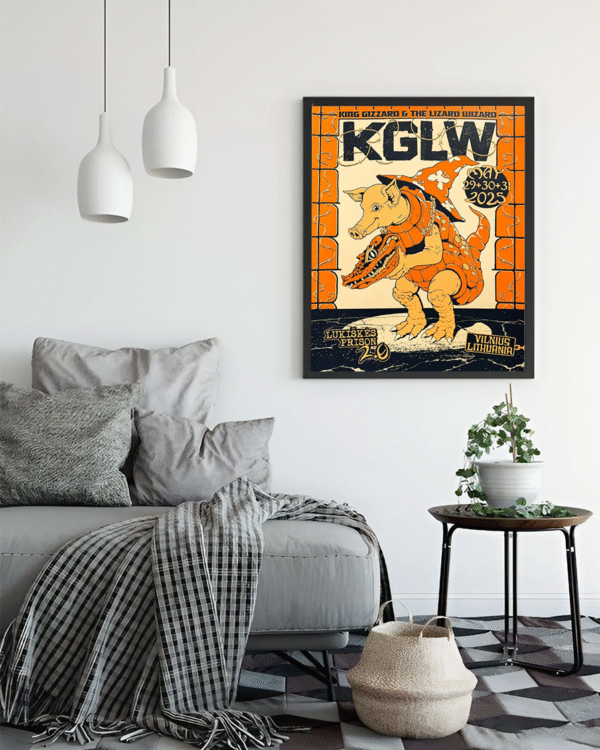 King Gizzard and the Lizard Wizard 3-Night Residency Poster / Canvas – Lukiskes Prison, Vilnius Lithuania (May 29–31, 2025) - Image 3