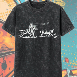 Cowboy Roping Western Acid Wash Shirt – Vintage Rodeo Graphic T-Shirt & Hoodie | Country Girl Comfort Fit