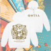 Queens of the Stone Age Alive In The Catacombs Hoodie – White Two-Sided QOTSA Skull Logo Band Sweatshirt