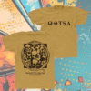 Queens of the Stone Age Alive In The Catacombs T-Shirt – Skull Logo Two-Sided Golden Band Tee