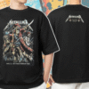 Metallica M72 Tampa 2025 Poster Show Design T-Shirt – North American Tour at Raymond James Stadium, June 6-8, Two Sides Unisex Tee by Andrew Cremeans