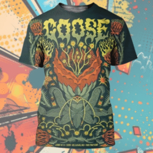 Goose St. Louis 2025 The Factory Concert Shirt – Artwork by Amy Jean – All Over Print Tee