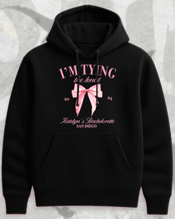 Bachelorette Party Comfort Colors® Shirt / Hoodie / Sweatshirt / Long Sleeve / Tank Top – “I’m Tying the Knot” Bridal Party Tee #280-CP - Image 4