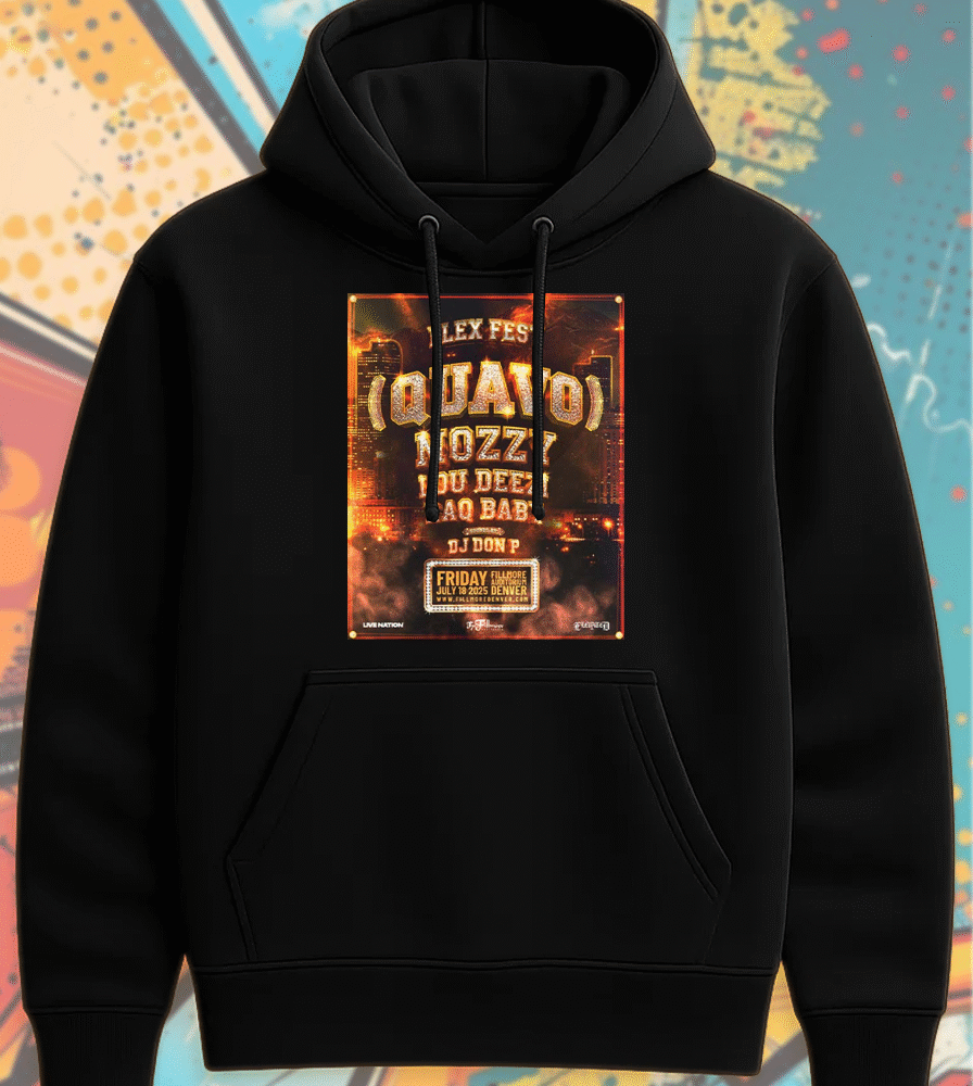 Flex Fest 2025 T-Shirt – Quavo Mozzy Concert Tee, July 18 Denver Show