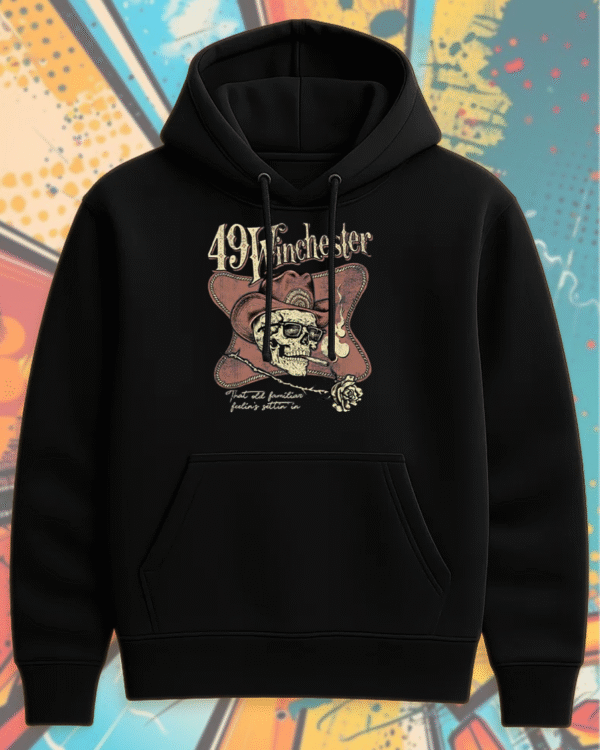 49 Winchester Tulsa 2025 Skull & Rose Tour Shirt or Hoodie – That Old Familiar Feelin’s Settin’ In