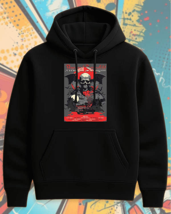 Avenged Sevenfold Europe Tour 2025 Shirt or Hoodie – Burning Car Poster Art with Summer Tour Dates