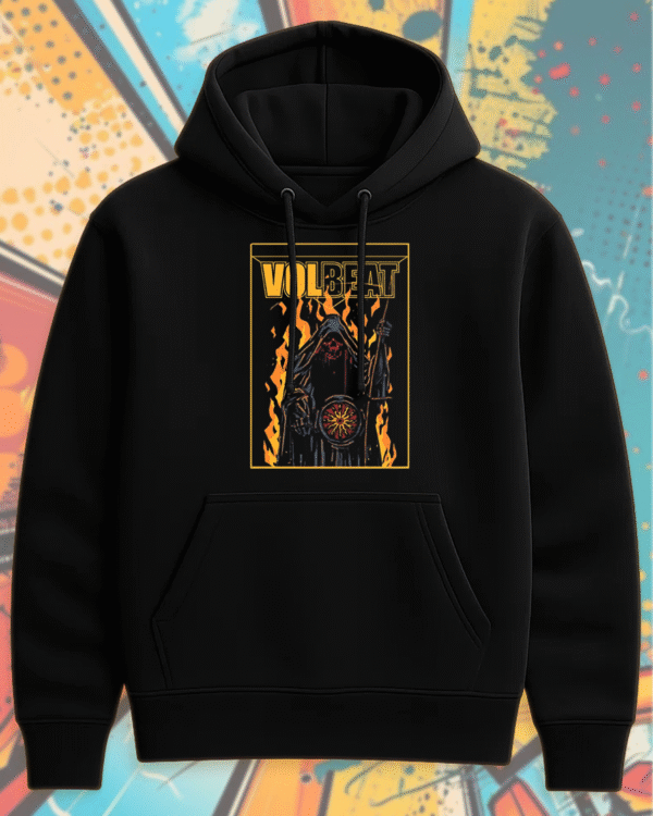 Volbeat x Metal Hammer Issue 401 Hoodie – Exclusive Fire Reaper Graphic, Heavy Metal Band Merch