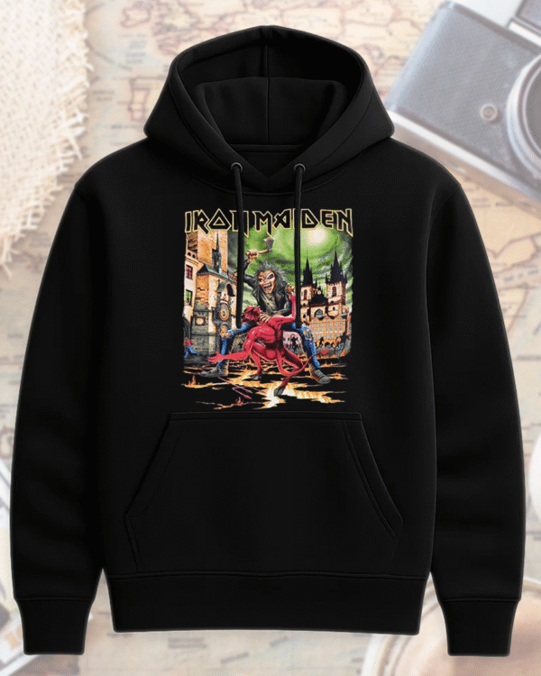 Iron Maiden Run For Your Lives World Tour 2025 – Prague May 31 Venue Tee – Two-Sided Eddie vs Devil Shirt, Hoodie, Long Sleeve, Tank Top - Image 5