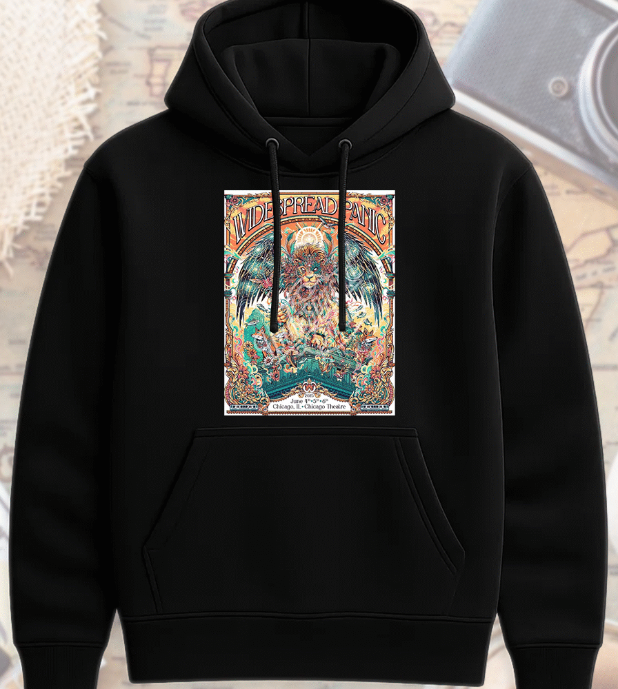 Widespread Panic Chicago 2025 Shirt or Hoodie – Tour Poster by Juan Ma Orozco, June 4–6 at Chicago Theatre