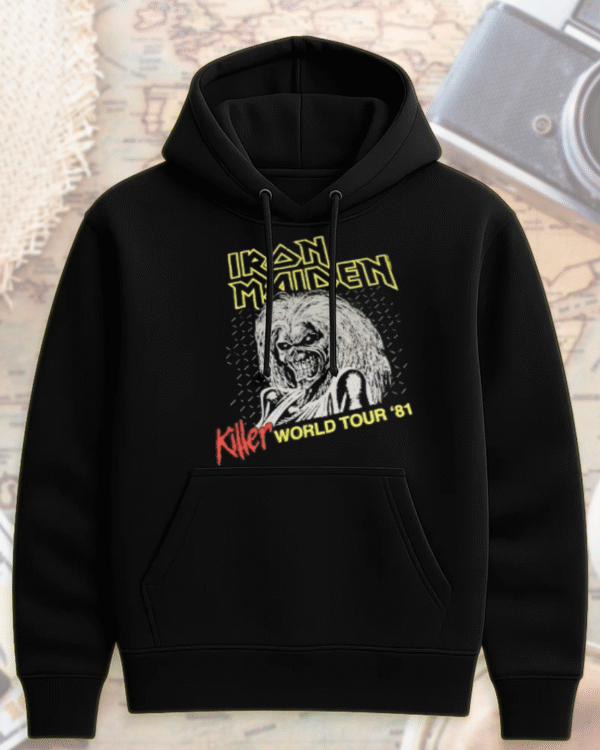 Iron Maiden Killer World Tour 1981 Tie Dye – T-Shirt, Sweatshirt, Long Sleeve, Tank Top & Hoodie (S–5XL) | Vintage Classic Rock Merch - Image 3