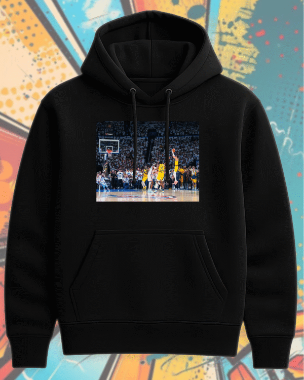 "BIG TIME BUCKET" Tyrese Haliburton Clutch Buzzer-Beater – NBA Playoffs 2025 T-Shirt, Hoodie, Sweatshirt, Tank Top & Long Sleeve - Image 6