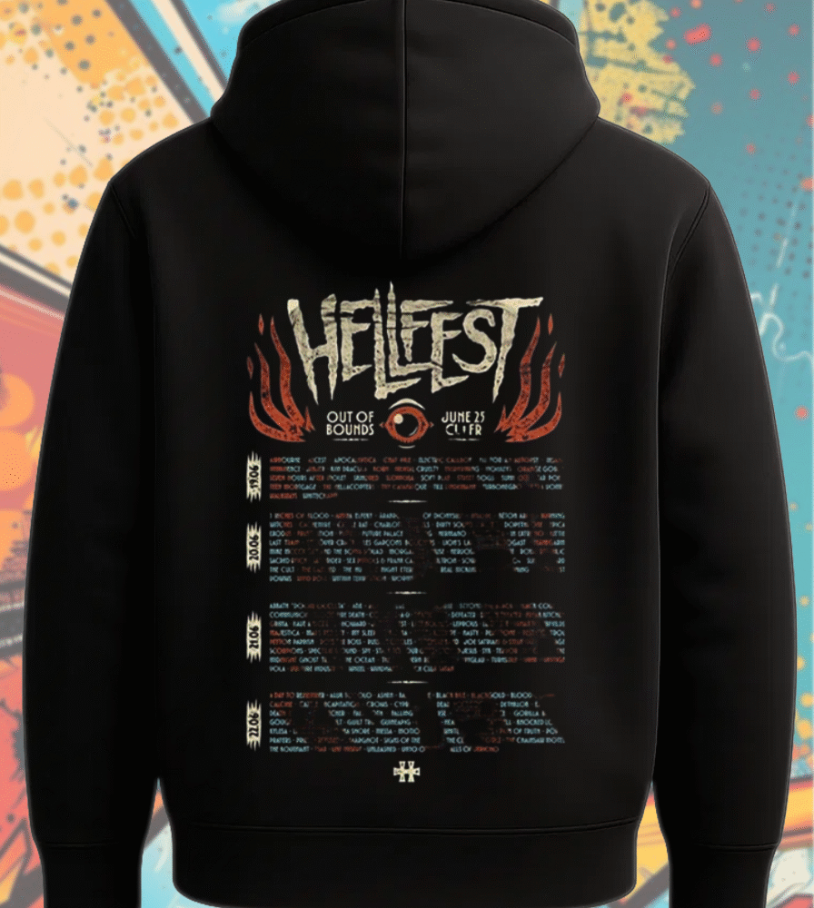 Hellfest 2025 Savage Tiger Shirt or Hoodie – Clisson France June 19–22 Lineup Two-Sided Tour Merch