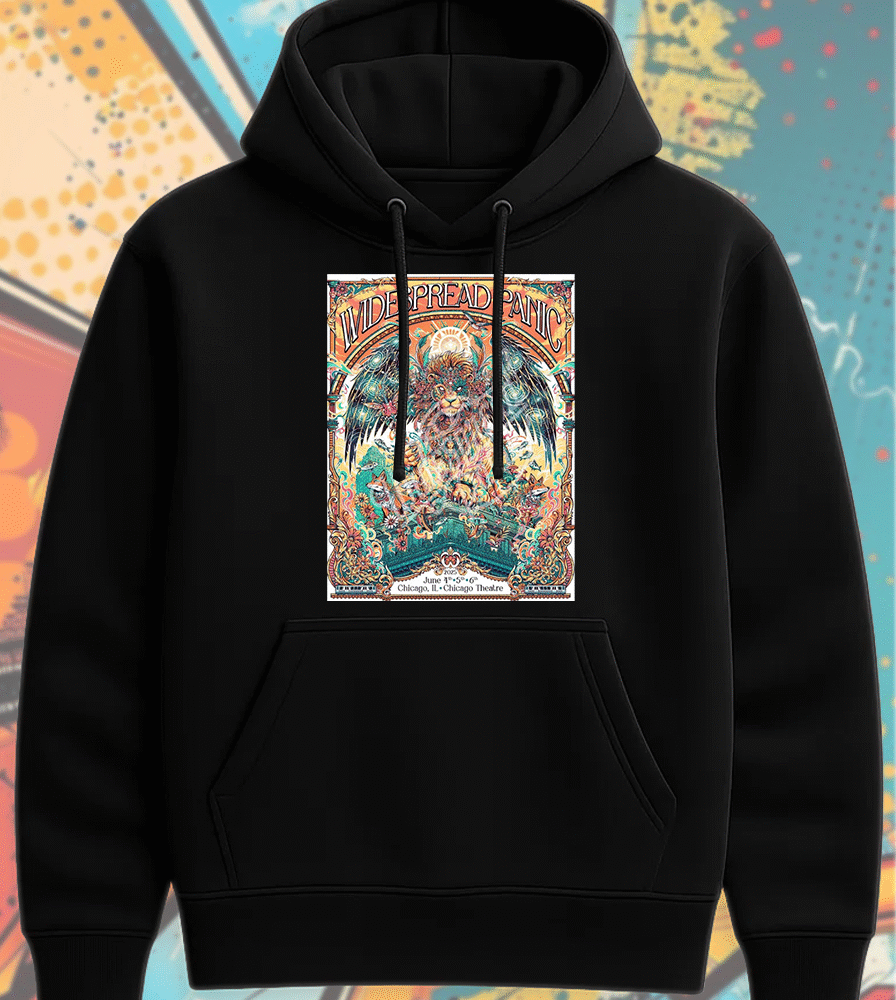 Widespread Panic Chicago 2025 Shirt or Hoodie – Tour Poster by Juan Ma Orozco, June 4–6 at Chicago Theatre
