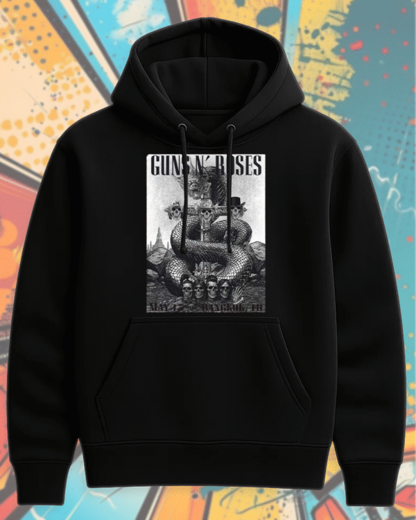 Guns N’ Roses Bangkok 2025 Black Poster T-Shirt / Hoodie / Long Sleeve / Sweatshirt / Tank Top – Thunderdome Stadium Thailand