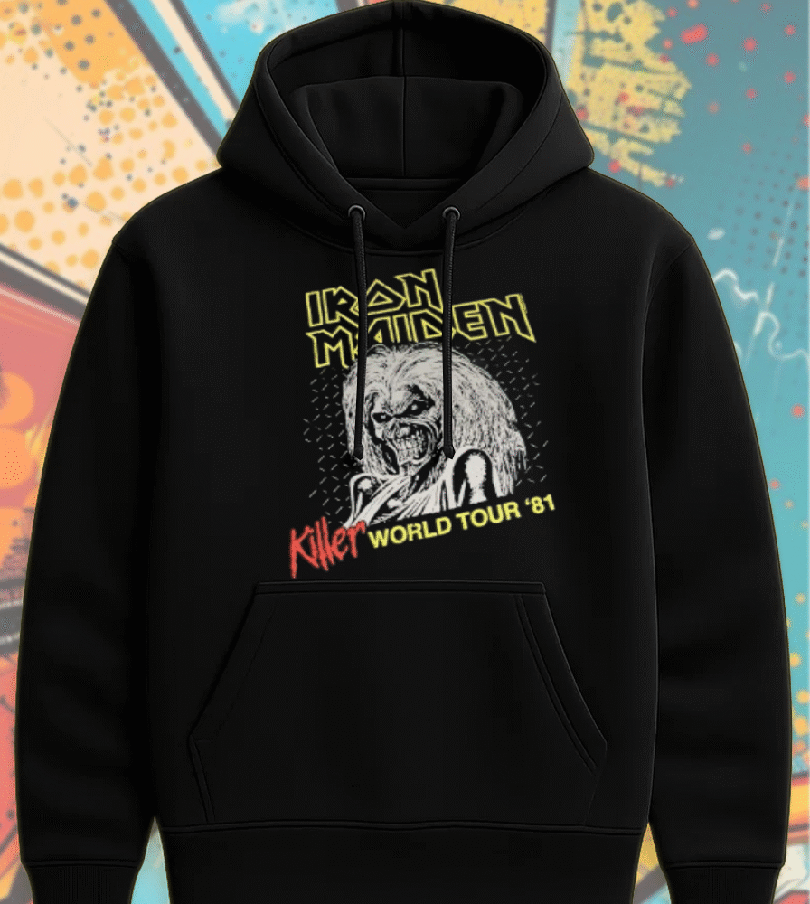 Iron Maiden Killer World Tour 1981 Tie Dye – T-Shirt, Sweatshirt, Long Sleeve, Tank Top & Hoodie (S–5XL) | Vintage Classic Rock Merch