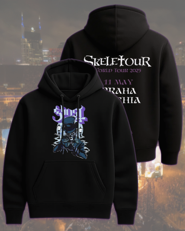 Ghost Skeletour World Tour 2025 – Two-Sided T-Shirt, Hoodie, Sweatshirt, Long Sleeve, Tank Top | Praha Czechia May 11 Exclusive Pop-Up Shop