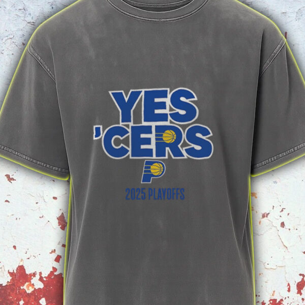 Indiana Pacers 2025 NBA Playoffs Acid Wash T-Shirt – Yes ’Cers Collection at Gainbridge Fieldhouse Indianapolis IN - Image 2