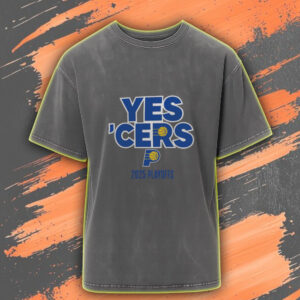 Indiana Pacers 2025 NBA Playoffs Acid Wash T-Shirt – Yes ’Cers Collection at Gainbridge Fieldhouse Indianapolis IN