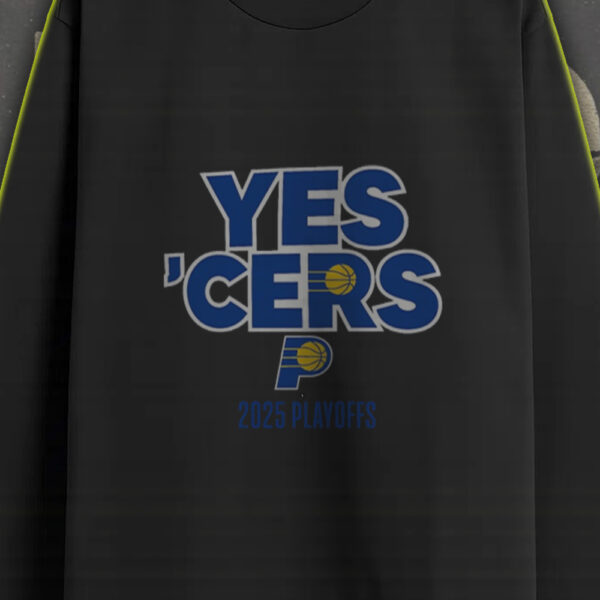 Indiana Pacers Yes ’Cers 2025 NBA Playoffs Long Sleeve Shirt – At Gainbridge Fieldhouse Indianapolis IN - Image 3