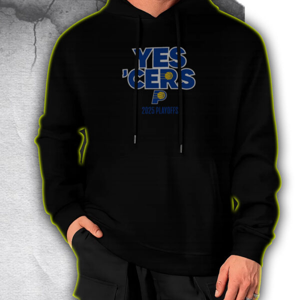 Indiana Pacers Yes ’Cers Hoodie – 2025 NBA Playoffs at Gainbridge Fieldhouse Indianapolis IN - Image 5
