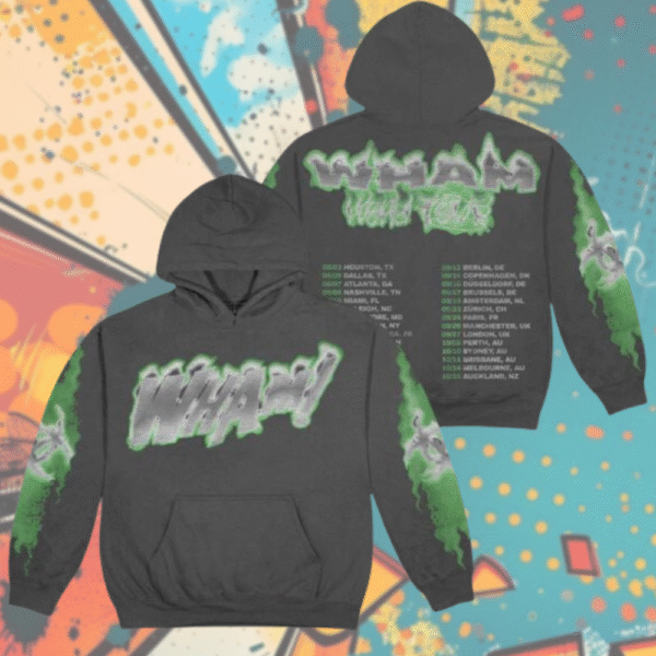 Lil Baby WHAM World Tour 2025 Hoodie – Flames Graphic Tour Dates Unisex Pullover