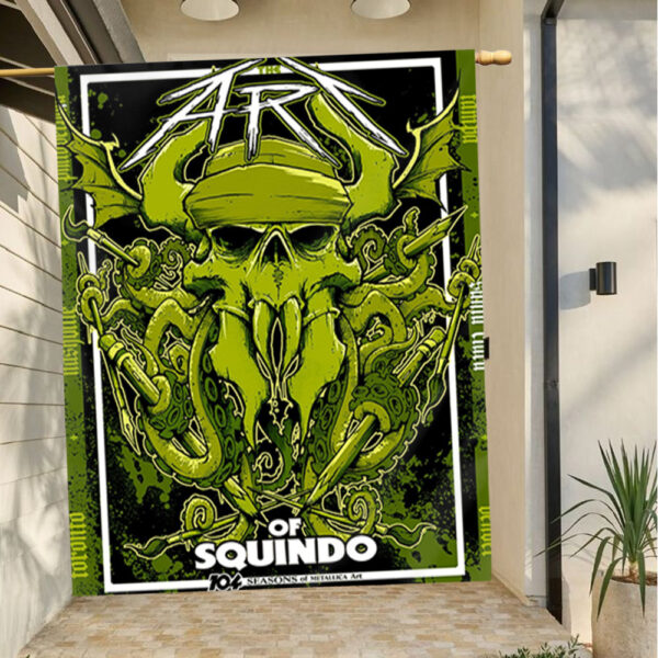 Metallica Exhibit Flag – 104 Seasons Bay Area 2025 – The Art of Squindo Limited Wall Banner