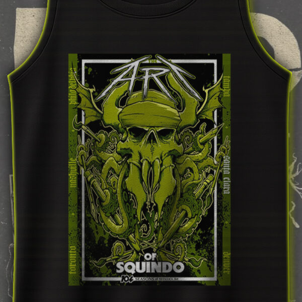 Metallica 104 Seasons Exhibit Tank Top – The Art of Squindo Bay Area Drop – June 21 2025 Event Merch - Image 3