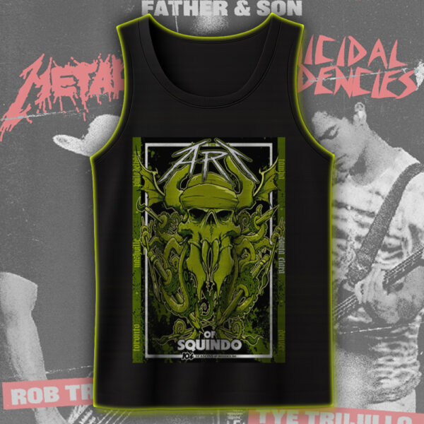 Metallica 104 Seasons Exhibit Tank Top – The Art of Squindo Bay Area Drop – June 21 2025 Event Merch