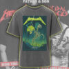 Metallica Acid Wash Tee – M72 Tour Houston 2025 – Grim Skeleton Rider Neon Art – NRG Stadium Concert Shirt