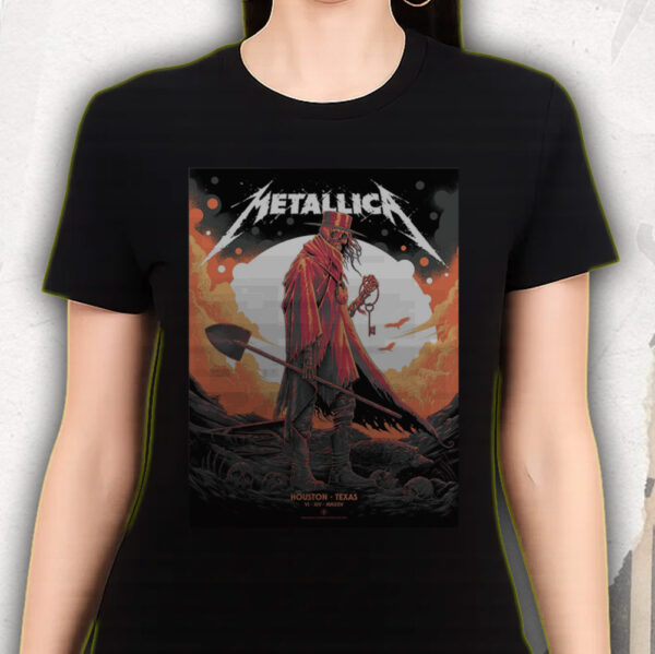 Metallica Concert Tour T-Shirt – M72 World Tour – June 14, 2025 – Houston, Texas – NRG Stadium – Grim Reaper Key Art - Image 4