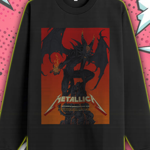 Metallica Long Sleeve Shirt – M72 North American Tour – 2025 Demon of Fire Design – Collector’s Edition – T-Shirt, Hoodie, Tank Top, Sweatshirt - Image 2